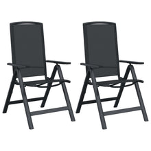 Recliner Tuinstoelen 2 pcs Zwart 58 x 71 x 112 cm Textileen