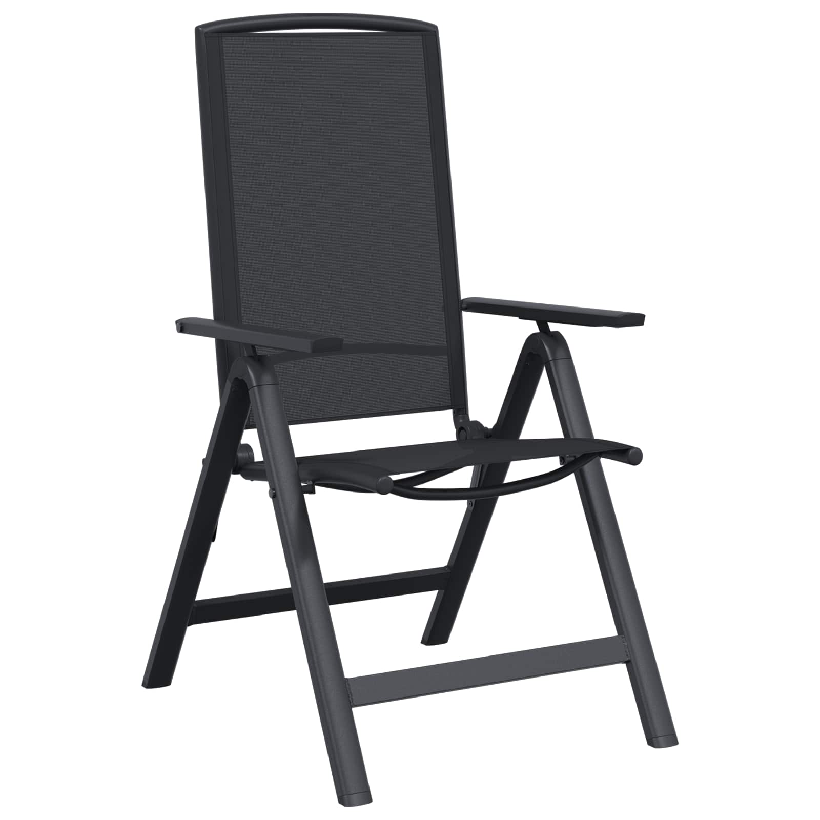 Recliner Tuinstoelen 2 pcs Zwart 58 x 71 x 112 cm Textileen