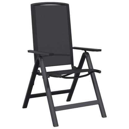 Recliner Tuinstoelen 2 pcs Zwart 58 x 71 x 112 cm Textileen