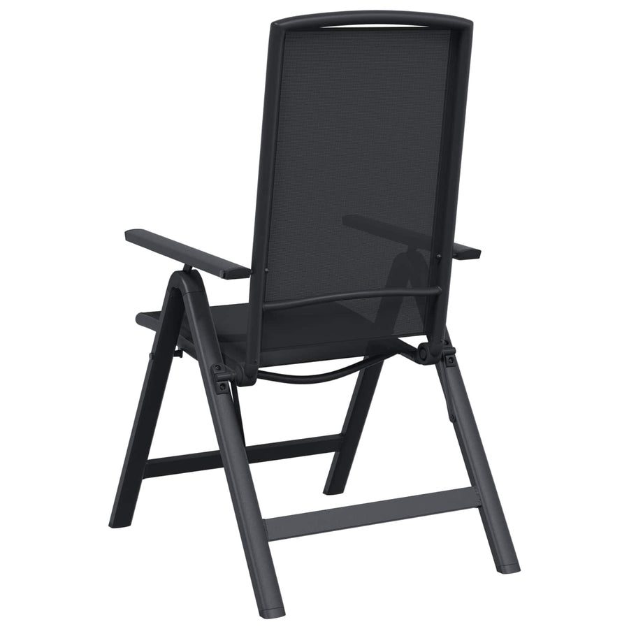 Recliner Tuinstoelen 2 pcs Zwart 58 x 71 x 112 cm Textileen