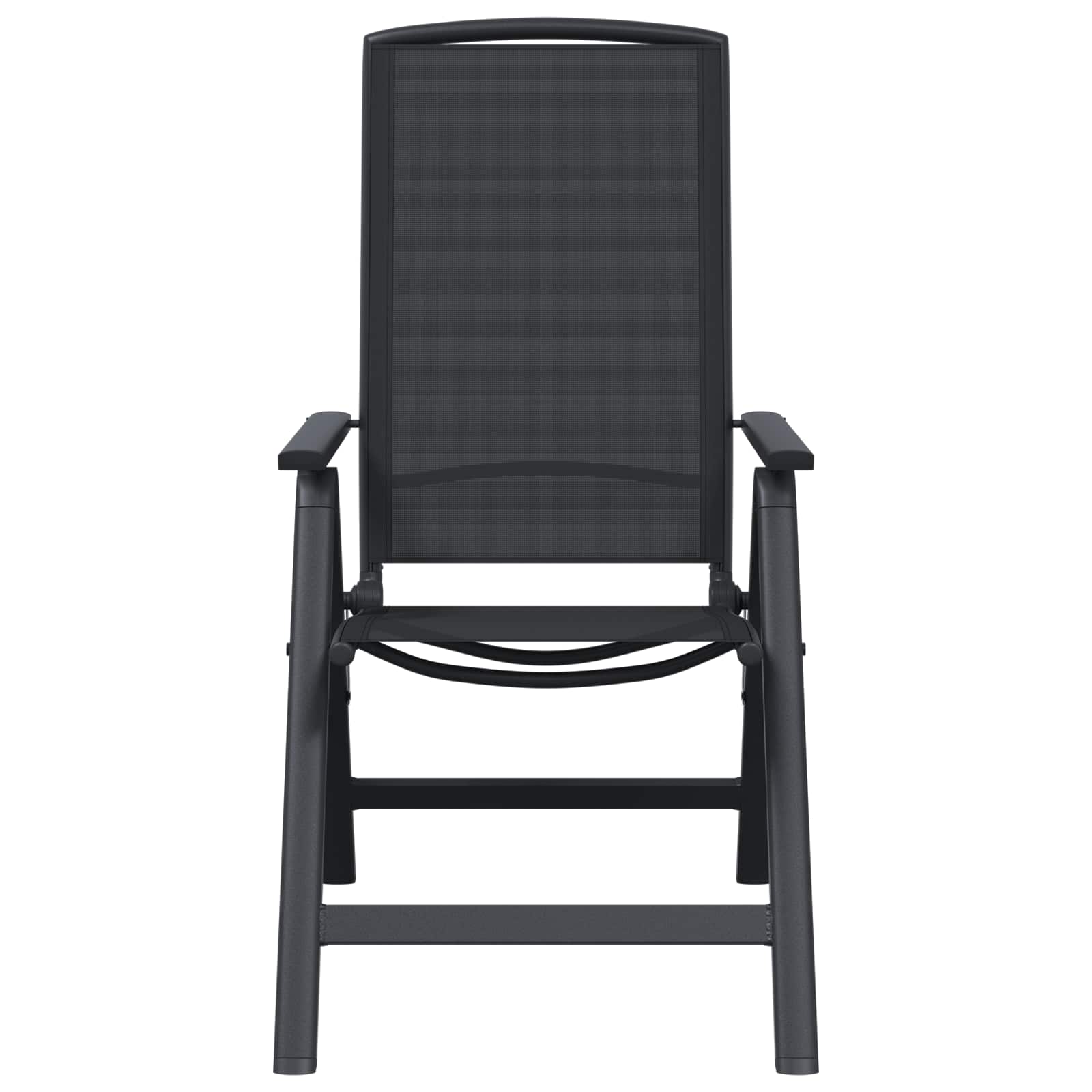 Recliner Tuinstoelen 2 pcs Zwart 58 x 71 x 112 cm Textileen