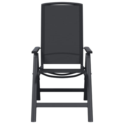 Recliner Tuinstoelen 2 pcs Zwart 58 x 71 x 112 cm Textileen