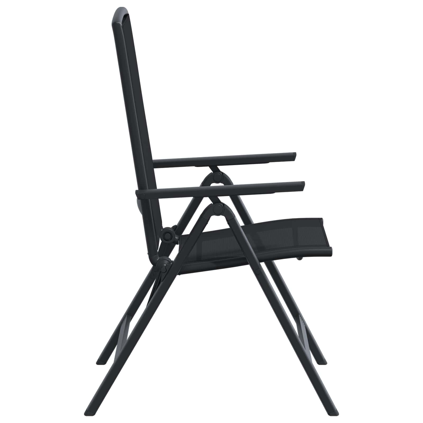 Recliner Tuinstoelen 2 pcs Zwart 58 x 71 x 112 cm Textileen