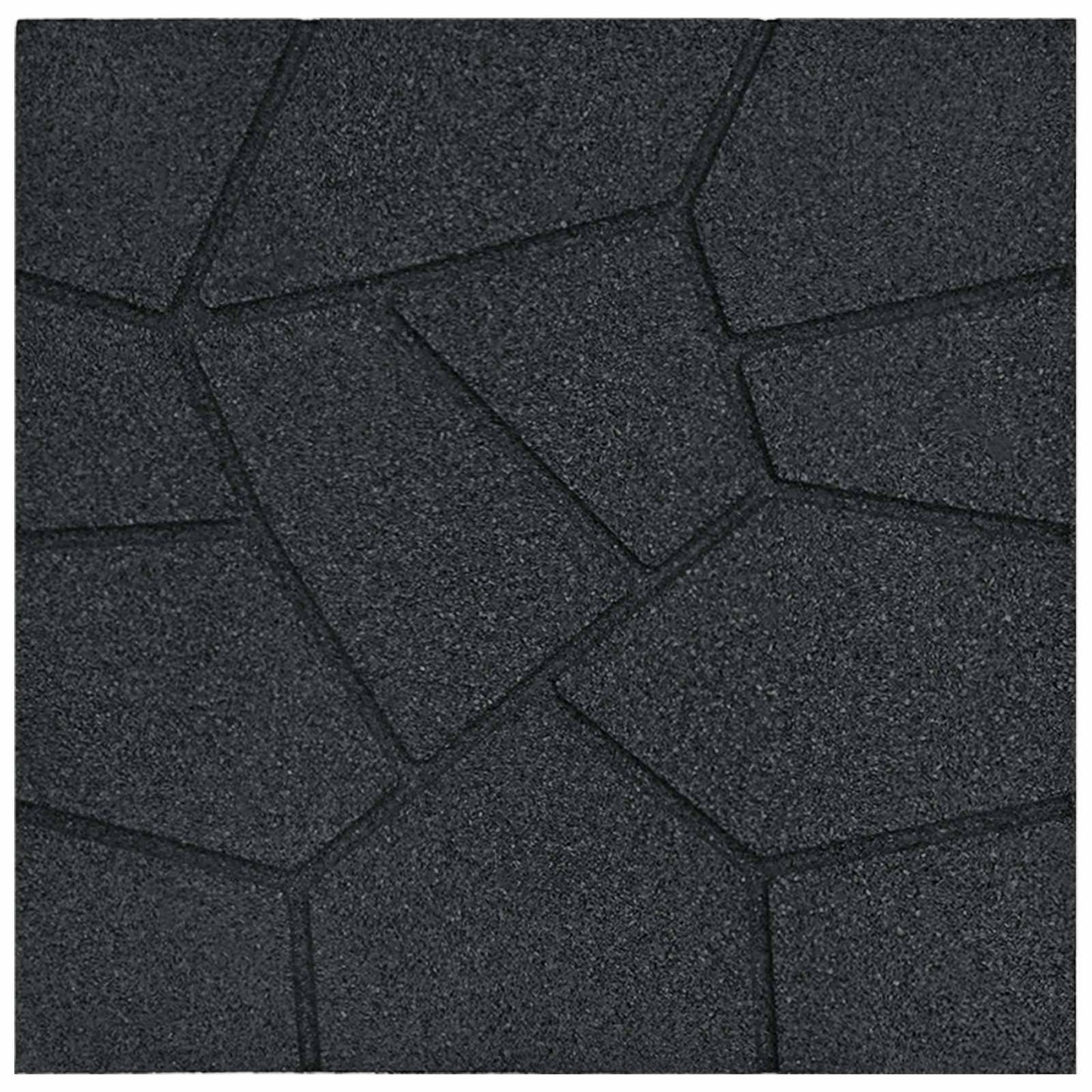 Stapsteen 6 pcs Zwart 40,5 x 40,5 x 2 cm Rubber