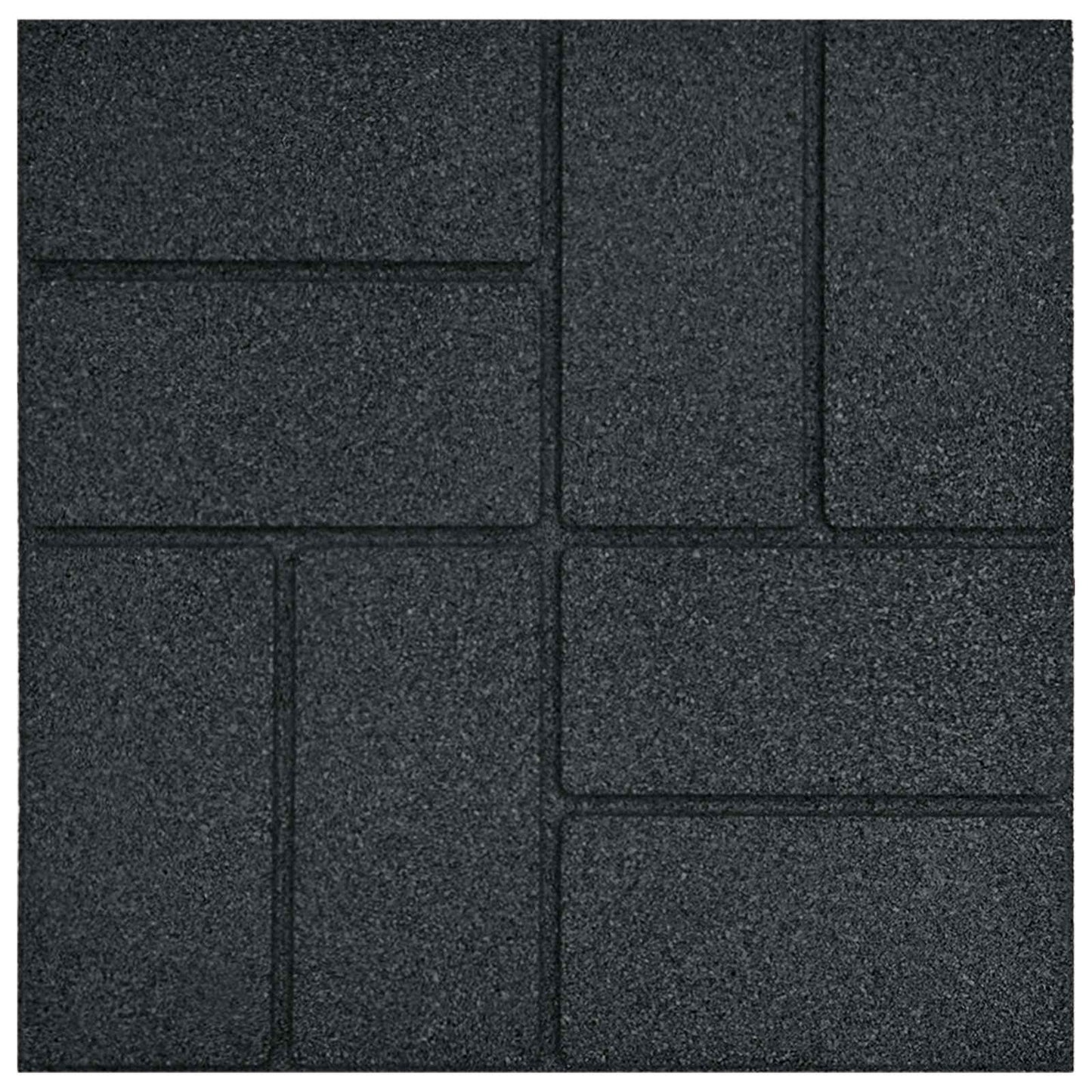 Stapsteen 6 pcs Zwart 40,5 x 40,5 x 2 cm Rubber