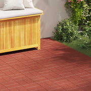 Stapstenen 6 stuks rubber rood 40,5x40,5x2 cm