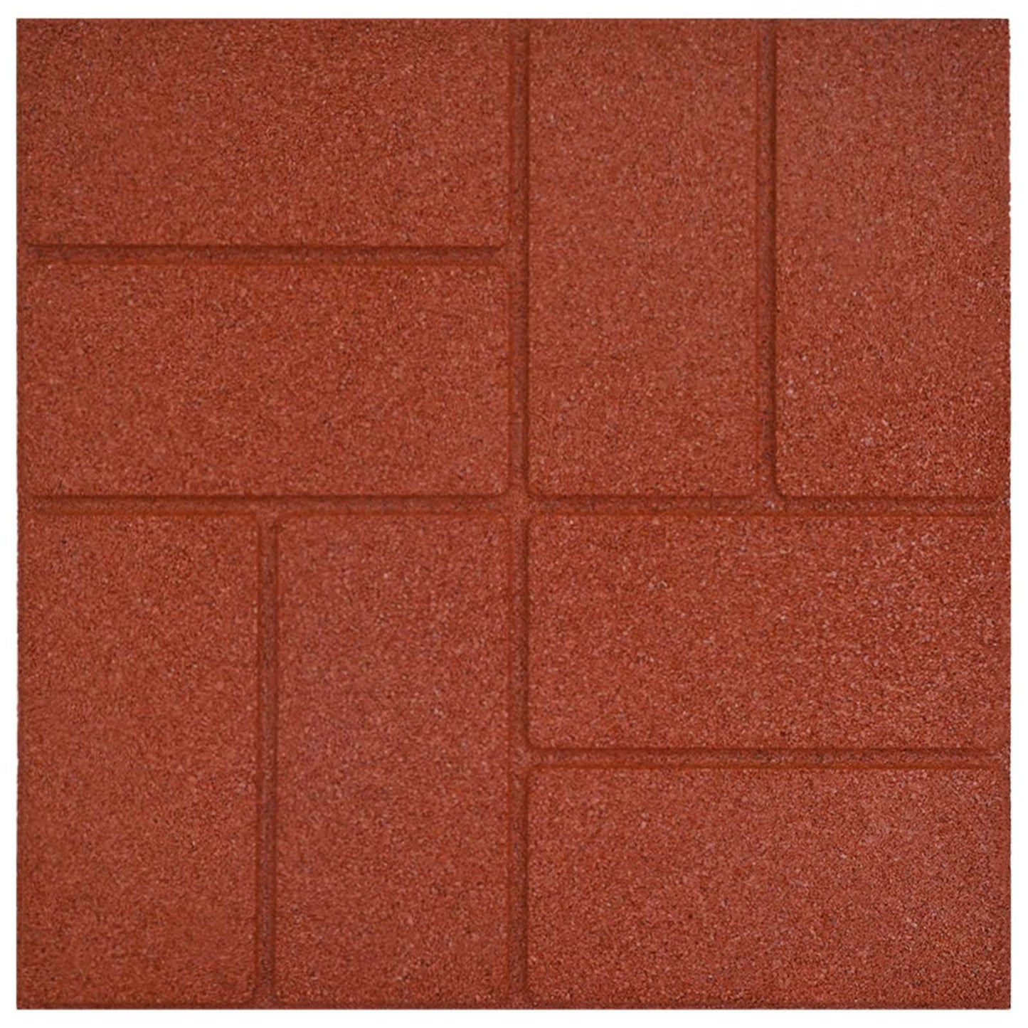 Stapsteen 6 pcs Rood 40,5 x 40,5 x 2 cm Rubber