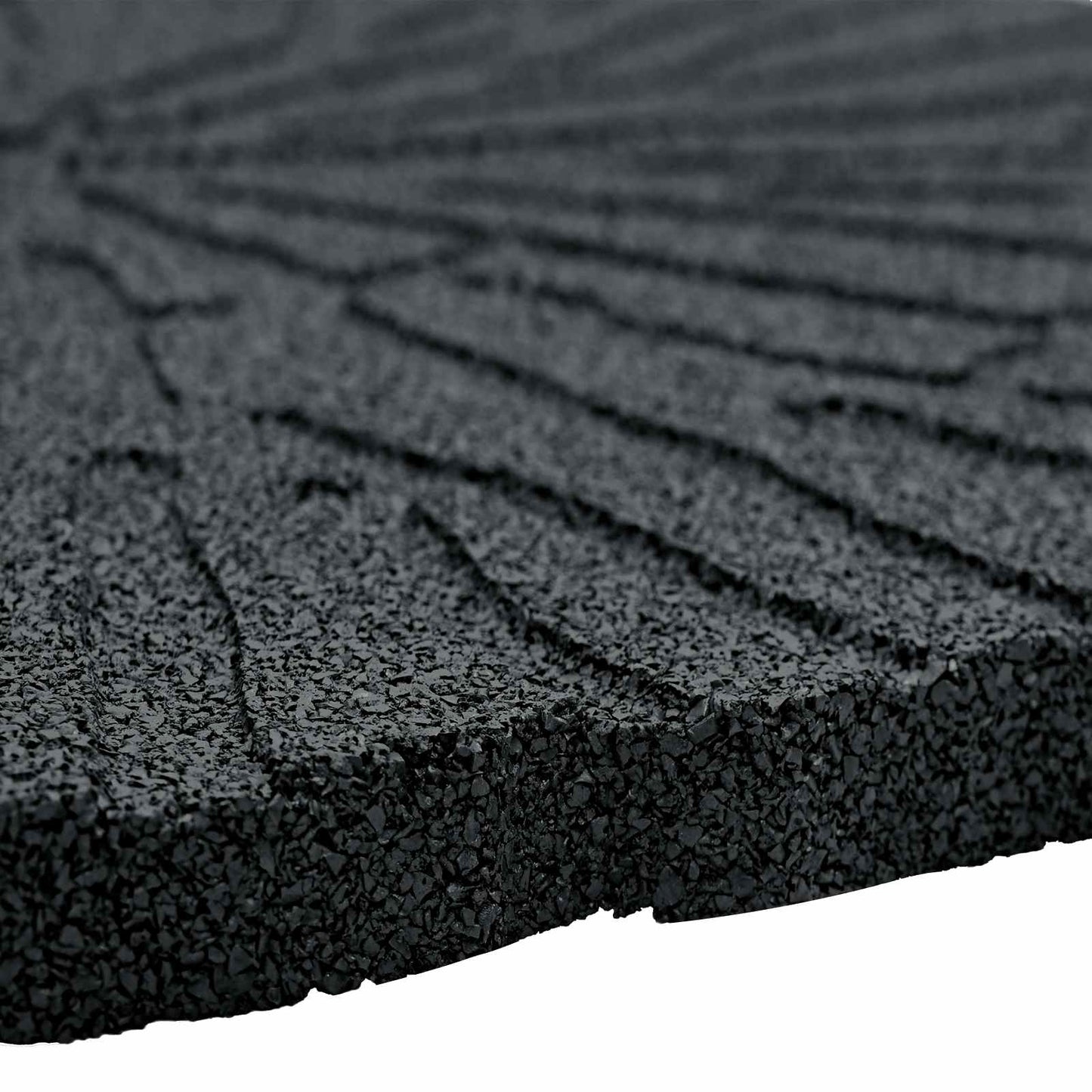 Stapsteen 6 pcs Zwart Ø 45 x 1,8 cm Rubber