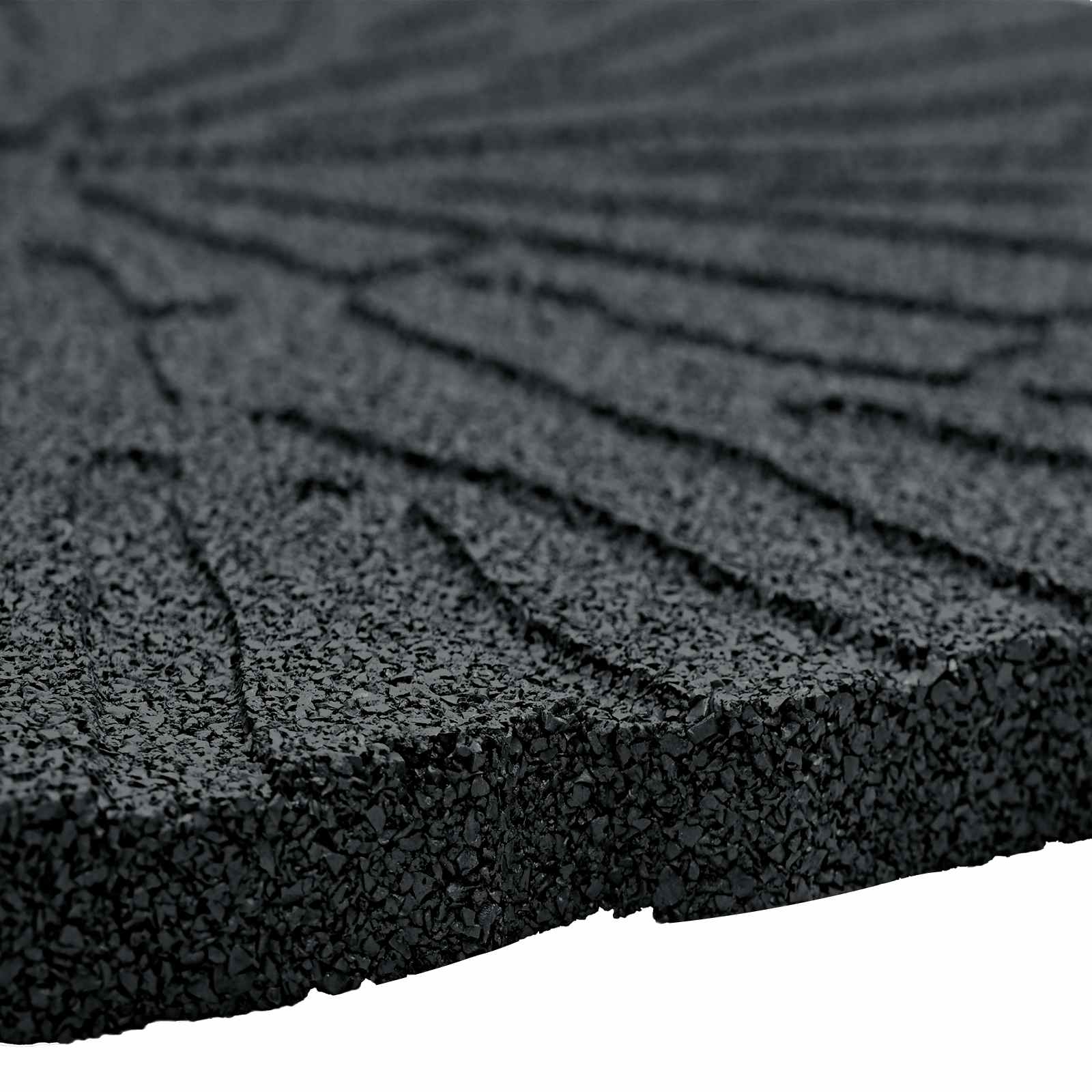 Stapsteen 6 pcs Zwart Ø 45 x 1,8 cm Rubber