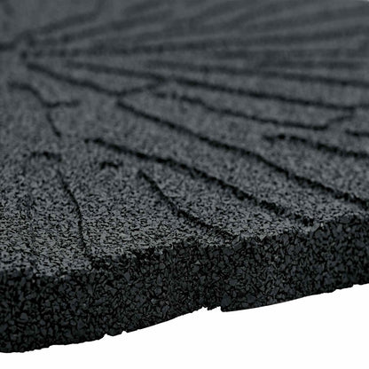 Stapsteen 6 pcs Zwart Ø 45 x 1,8 cm Rubber