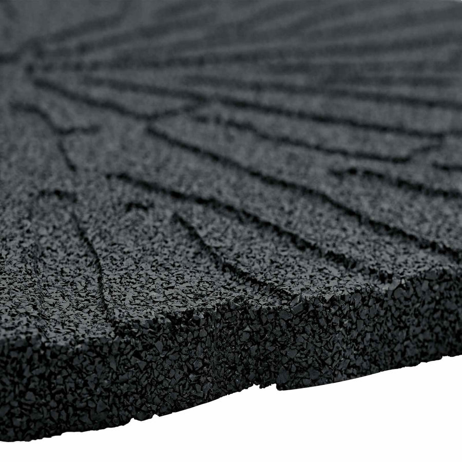 Stapsteen 6 pcs Zwart Ø 45 x 1,8 cm Rubber