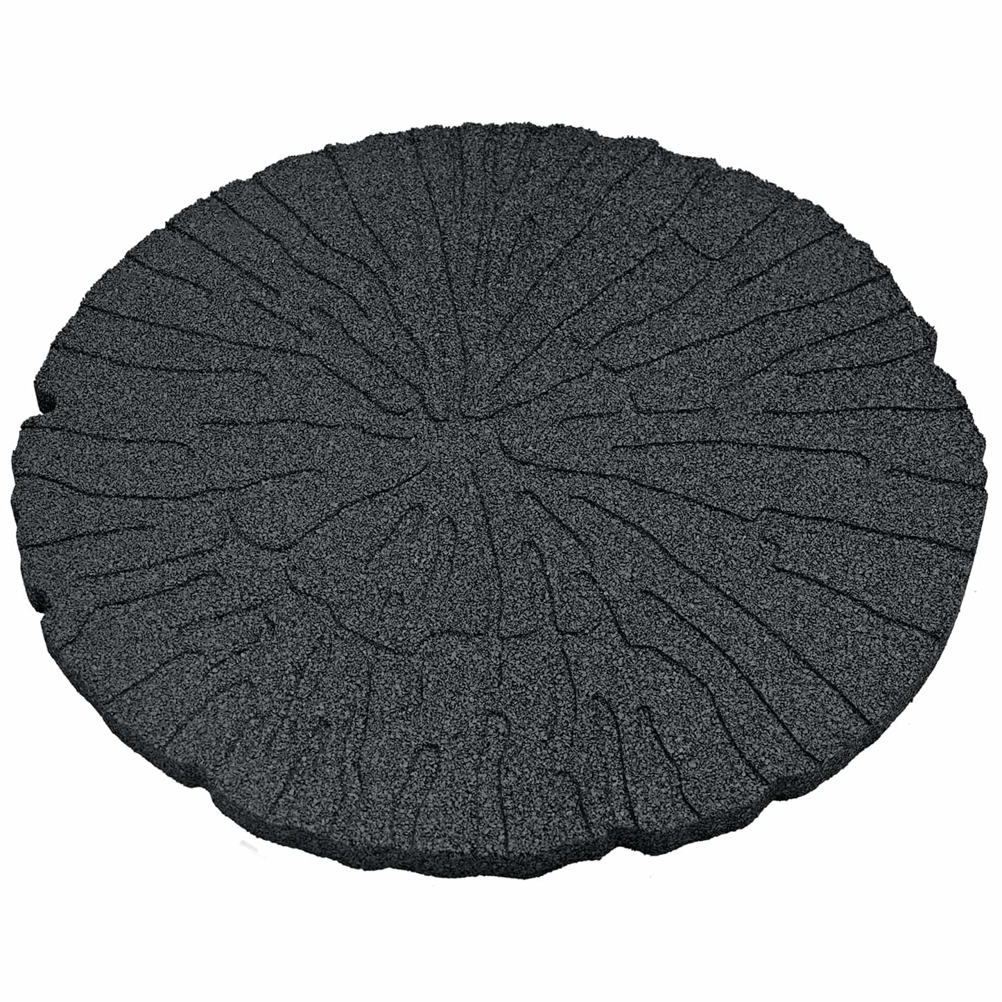 Stapsteen 6 pcs Zwart Ø 45 x 1,8 cm Rubber