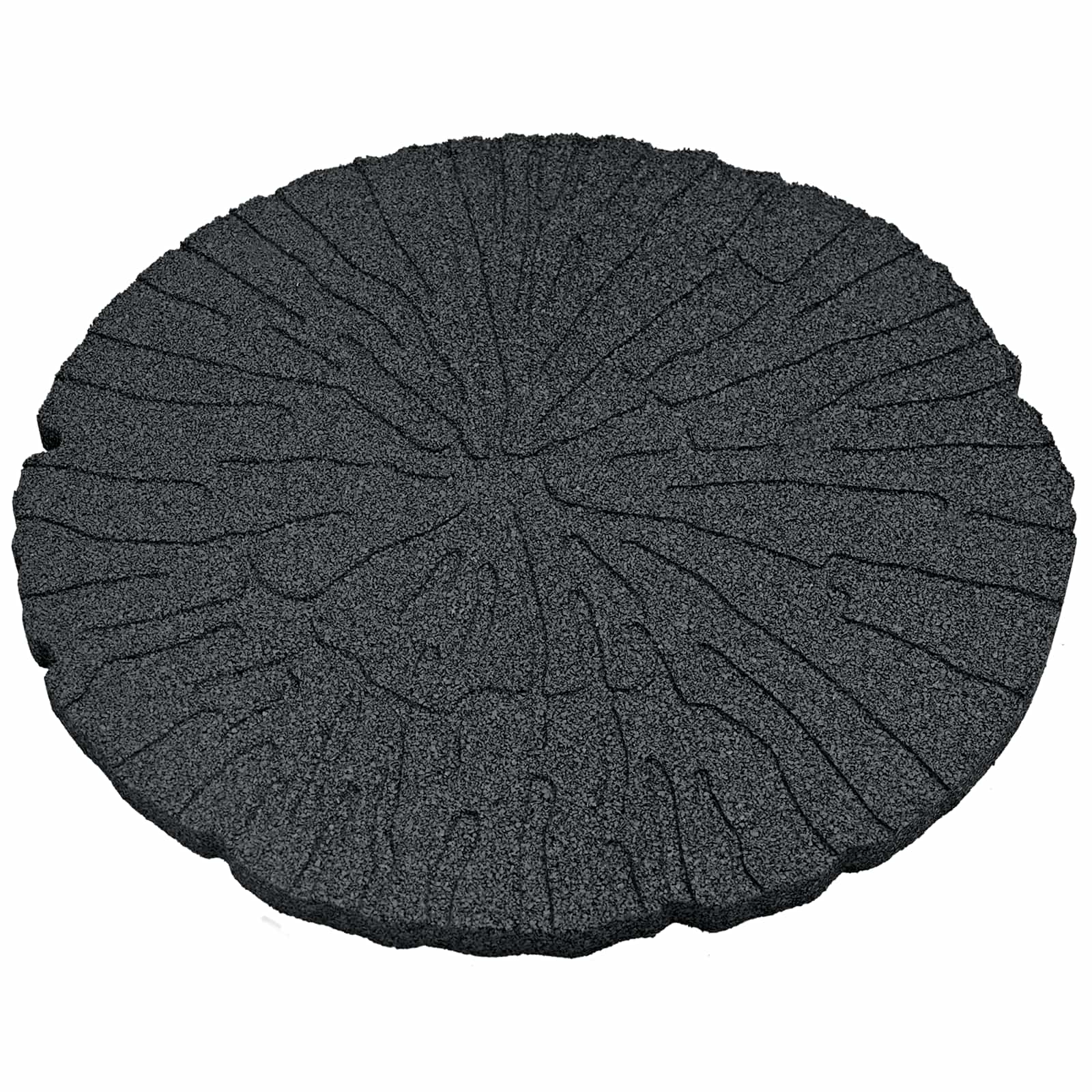 Stapsteen 6 pcs Zwart Ø 45 x 1,8 cm Rubber