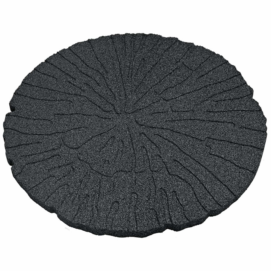 Stapsteen 6 pcs Zwart Ø 45 x 1,8 cm Rubber