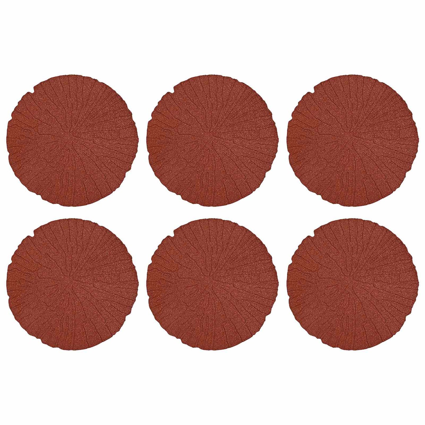 Stapsteen 6 pcs Rood Ø 45 x 1,8 cm Rubber
