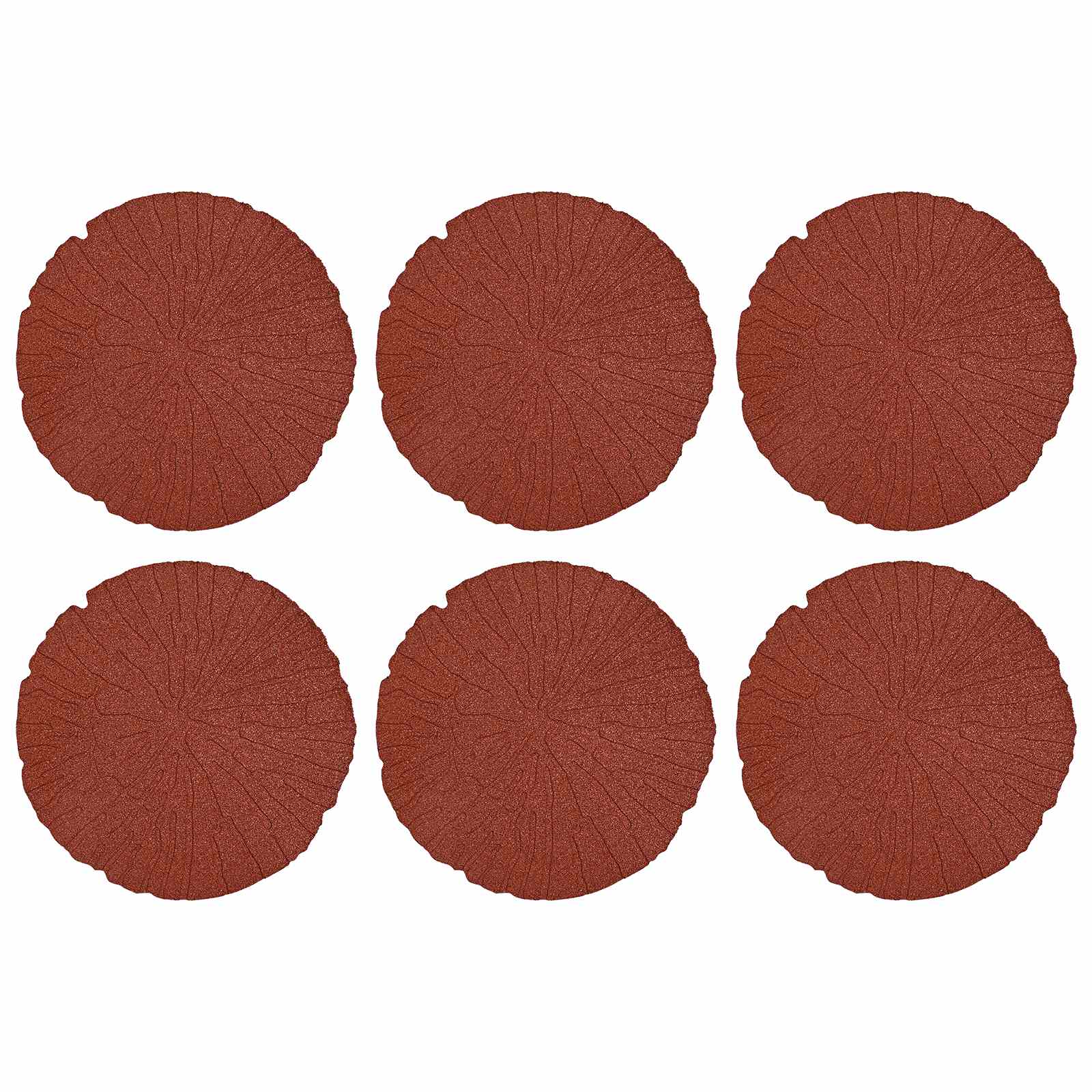 Stapsteen 6 pcs Rood Ø 45 x 1,8 cm Rubber