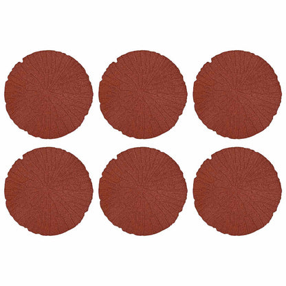 Stapsteen 6 pcs Rood Ø 45 x 1,8 cm Rubber