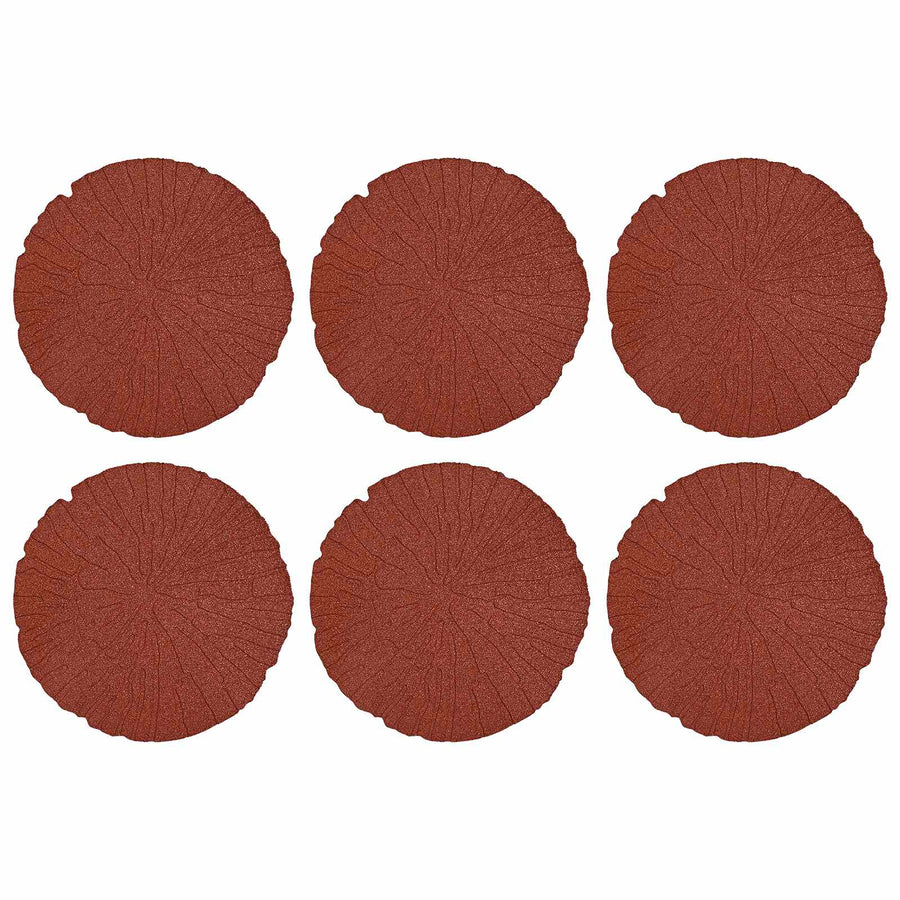 Stapsteen 6 pcs Rood Ø 45 x 1,8 cm Rubber