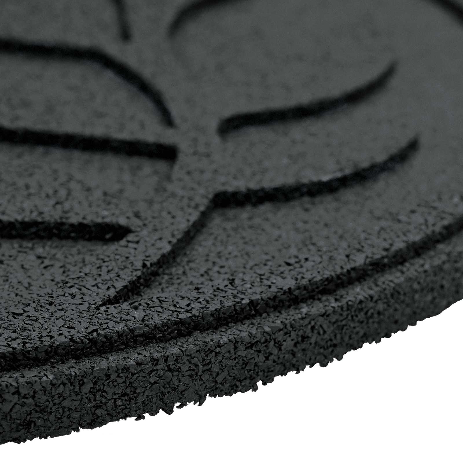 Stapsteen 6 pcs Zwart Ø 44 x 2 cm Rubber