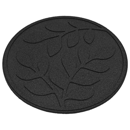 Stapsteen 6 pcs Zwart Ø 44 x 2 cm Rubber