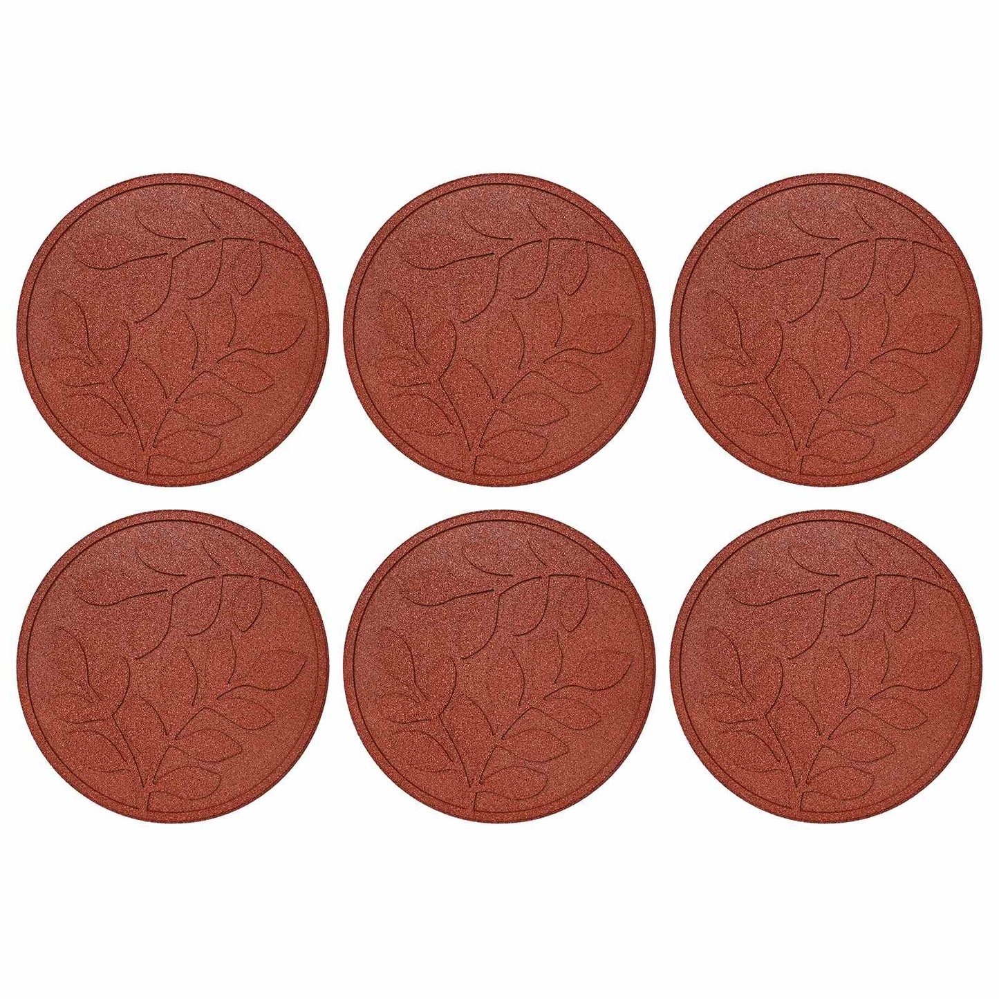 Stapsteen 6 pcs Rood Ø 44 x 2 cm Rubber