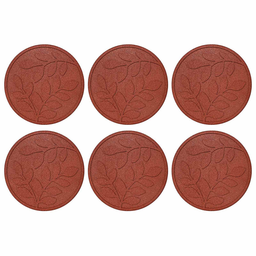 Stapsteen 6 pcs Rood Ø 44 x 2 cm Rubber