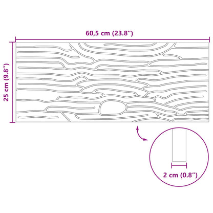 Stapsteen 6 pcs Zwart 60,5 x 25 x 2 cm Rubber