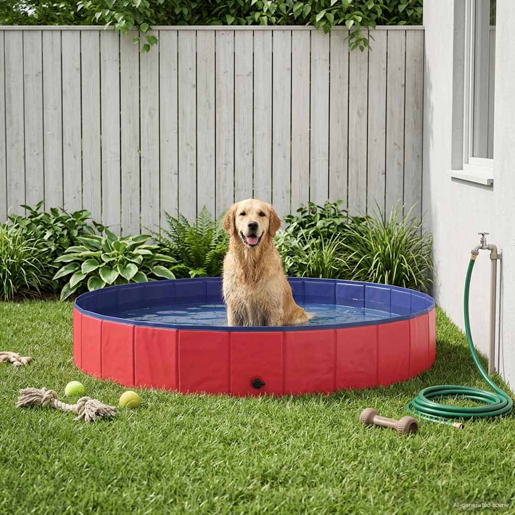Honden zwembad Rood Ø200 x 30 cm Dik PVC