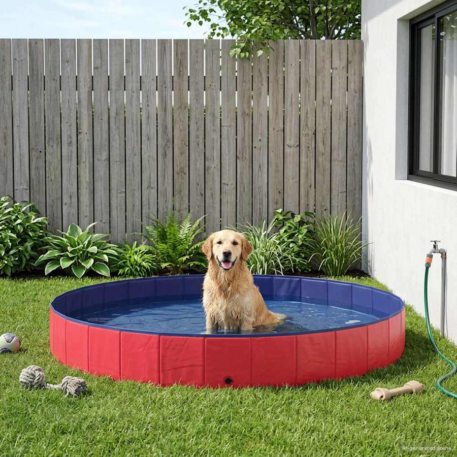 Honden zwembad Rood Ø300 x 38 cm Dik PVC