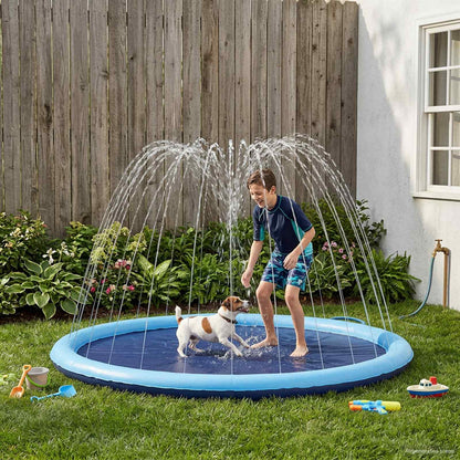 Splash Pad voor Kinderen en Honden Blauw Ø150 x 10 cm PVC