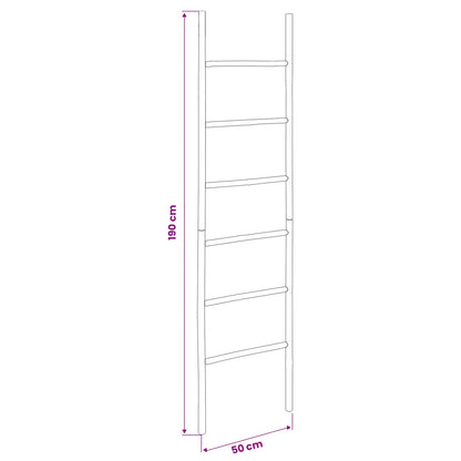 Deken Ladder Zwart 50 x 190 cm Bamboe