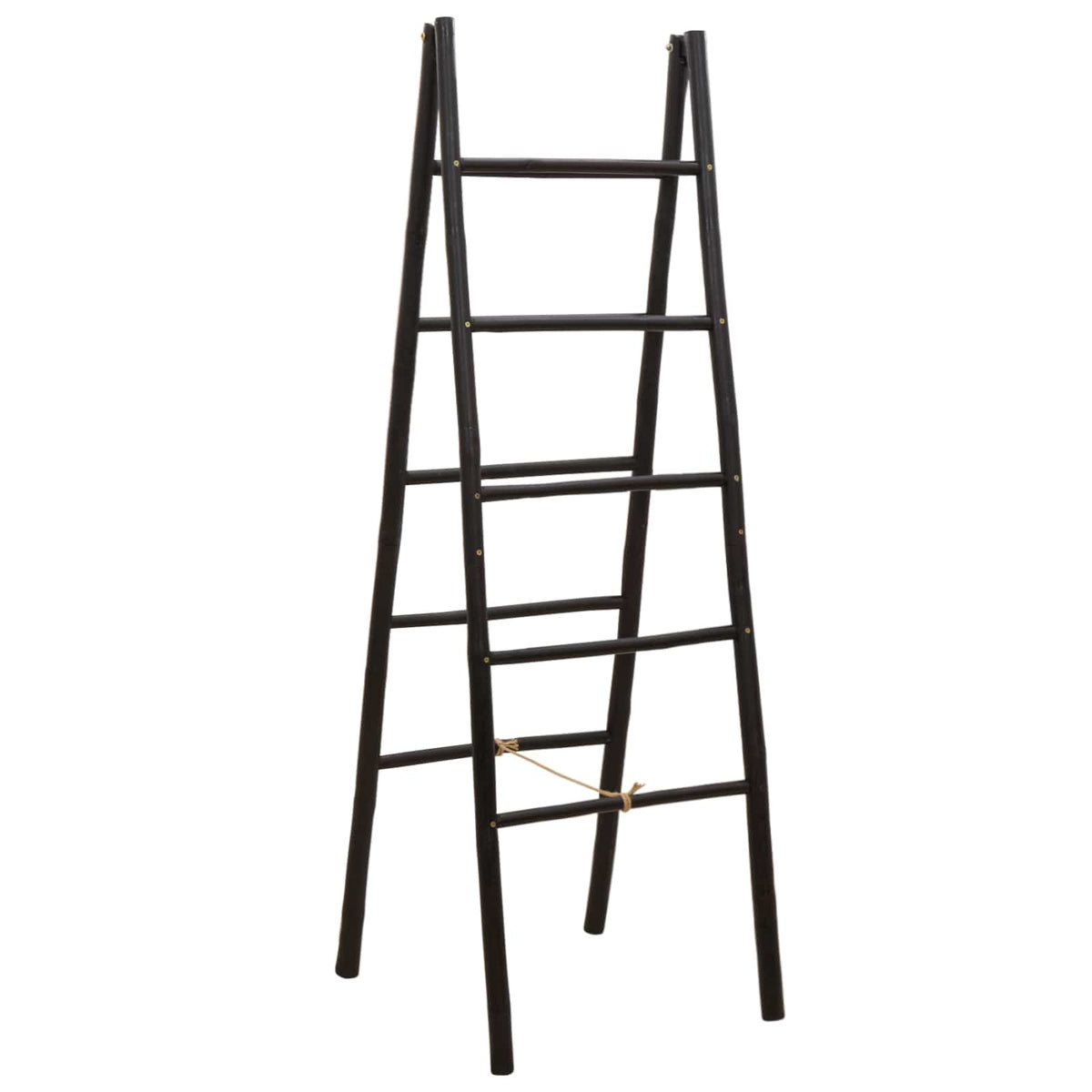 Dubbele Handdoekladder Zwart 50 x 50 x 159 cm Bamboe