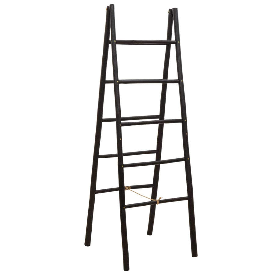 Dubbele Handdoekladder Zwart 50 x 50 x 159 cm Bamboe