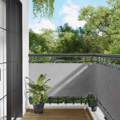 Balkon Scherm Lichtgrijs 75 x 200 cm PU gecoat oxford alu