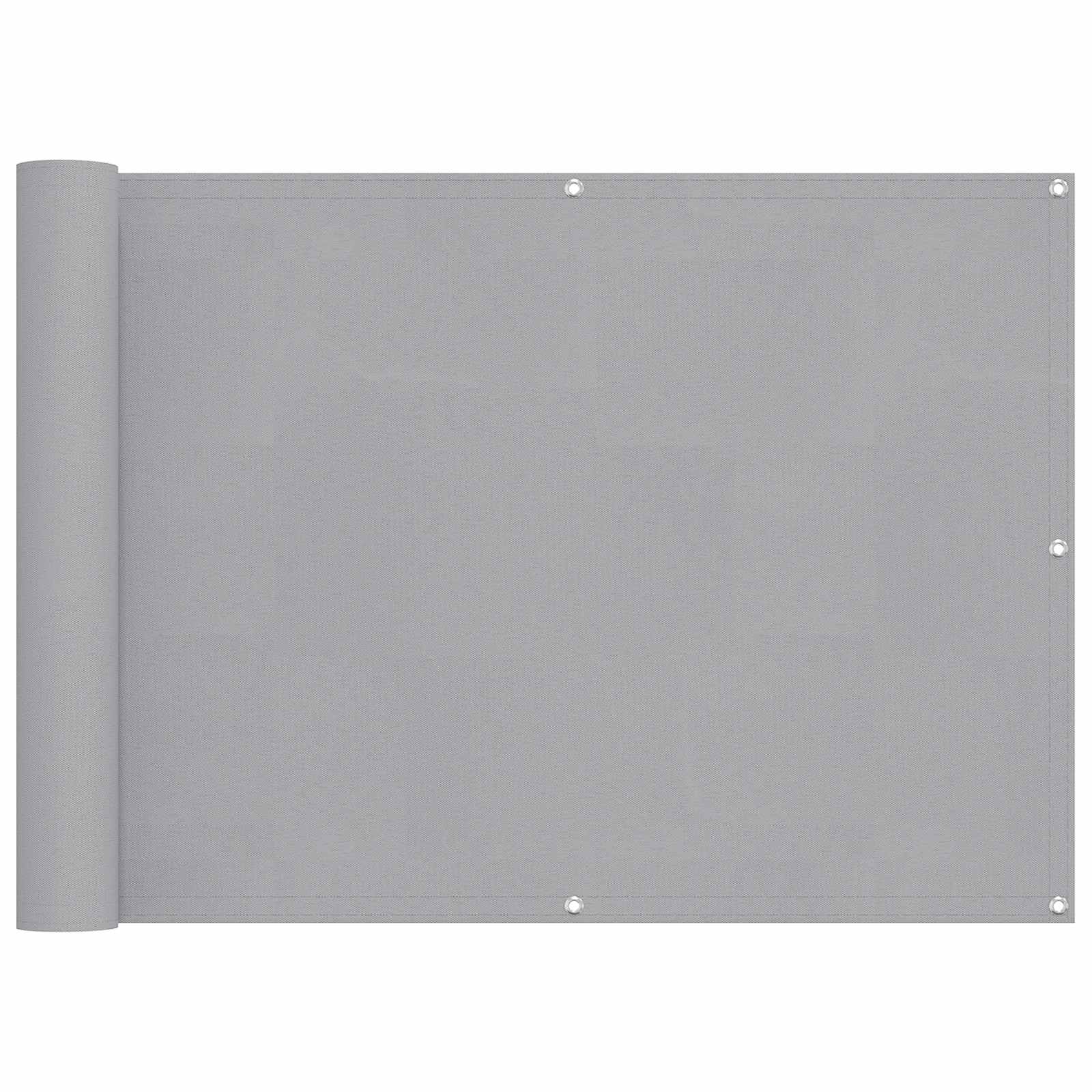 Balkon Scherm Lichtgrijs 75 x 200 cm PU gecoat oxford alu