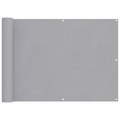 Balkon Scherm Lichtgrijs 75 x 200 cm PU gecoat oxford alu