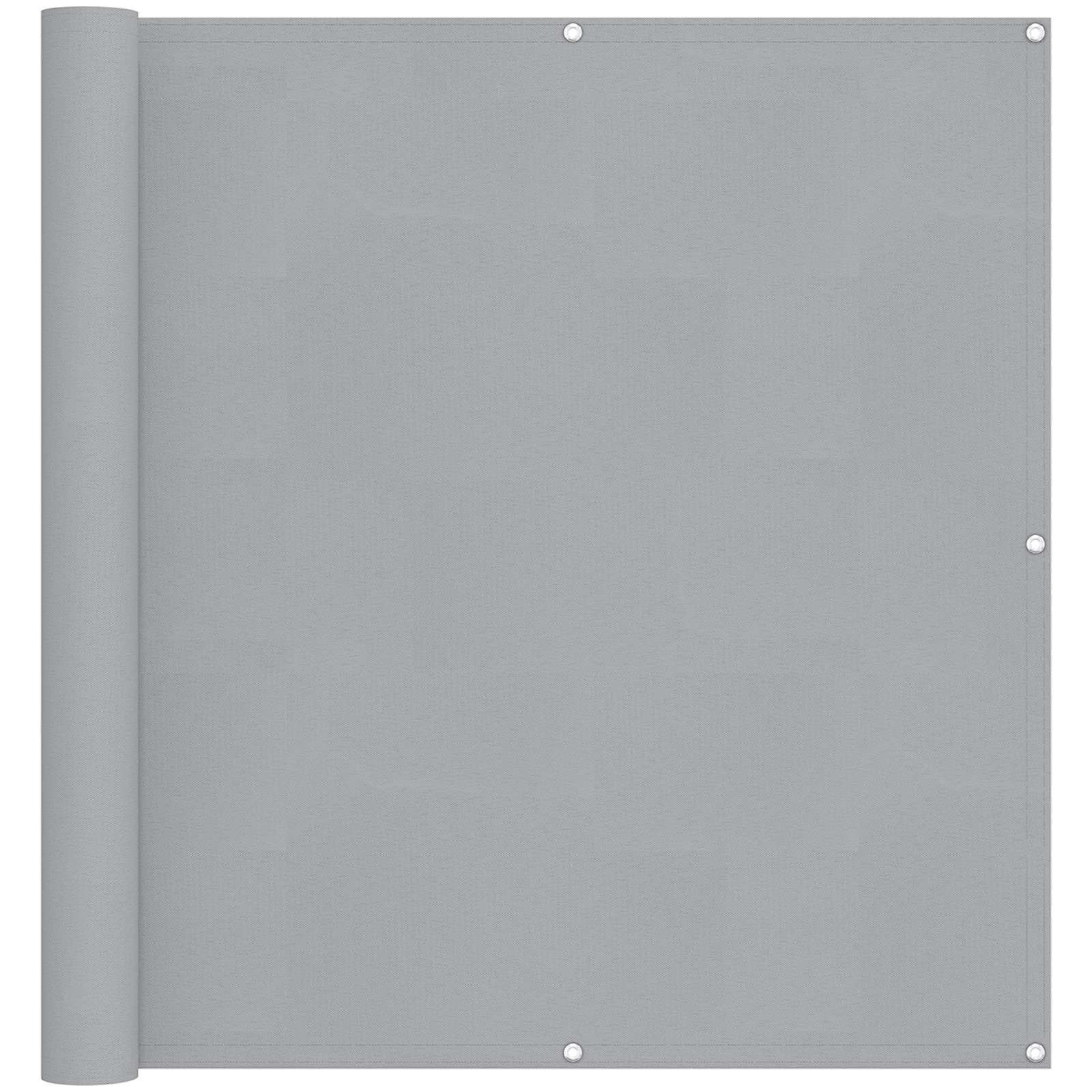 Balkon Scherm Lichtgrijs 110 x 300 cm Oxford Stof