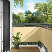 Balkonscherm 75x200 cm bruin PU gecoat oxford