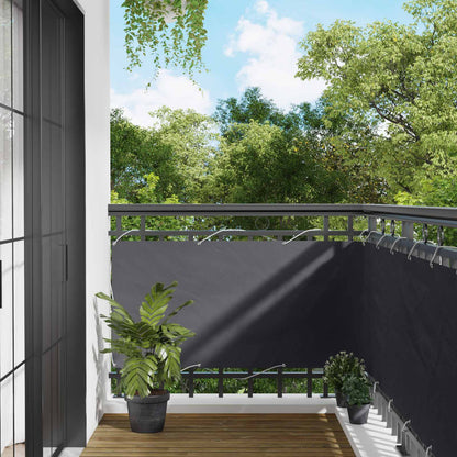Balkon Scherm Antraciet 75 x 200 cm PU gecoat oxford alu