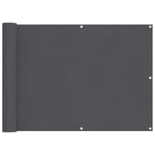 Balkon Scherm Antraciet 75 x 200 cm PU gecoat oxford alu