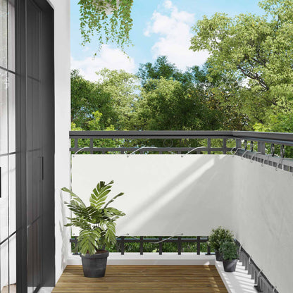 Balkon Scherm Wit 75 x 200 cm PU gecoat oxford alu