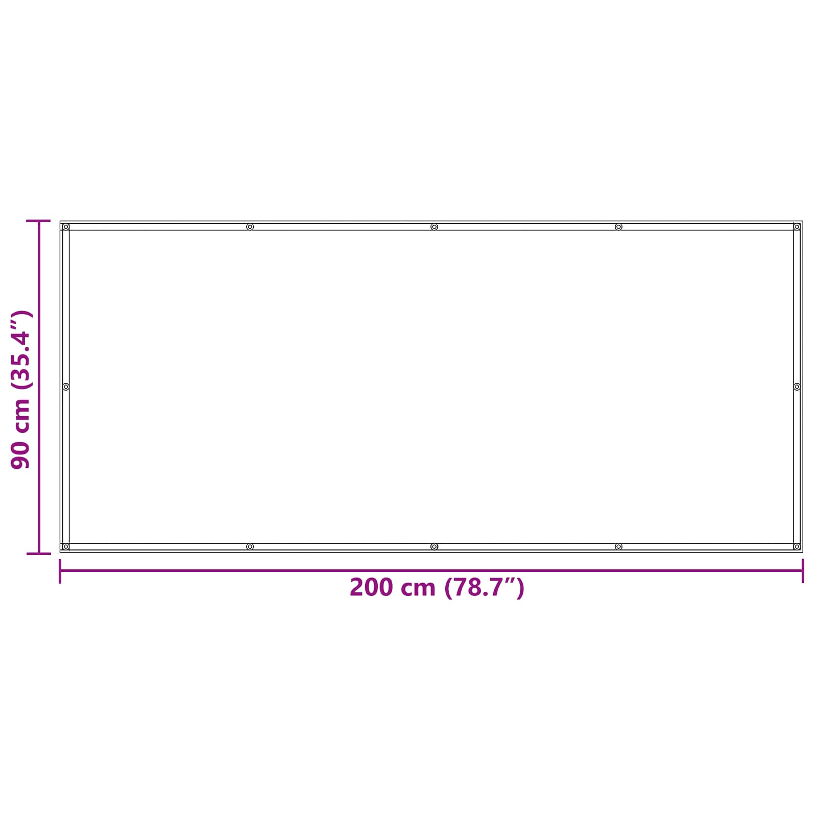 Balkon Scherm PU gecoat oxford alu