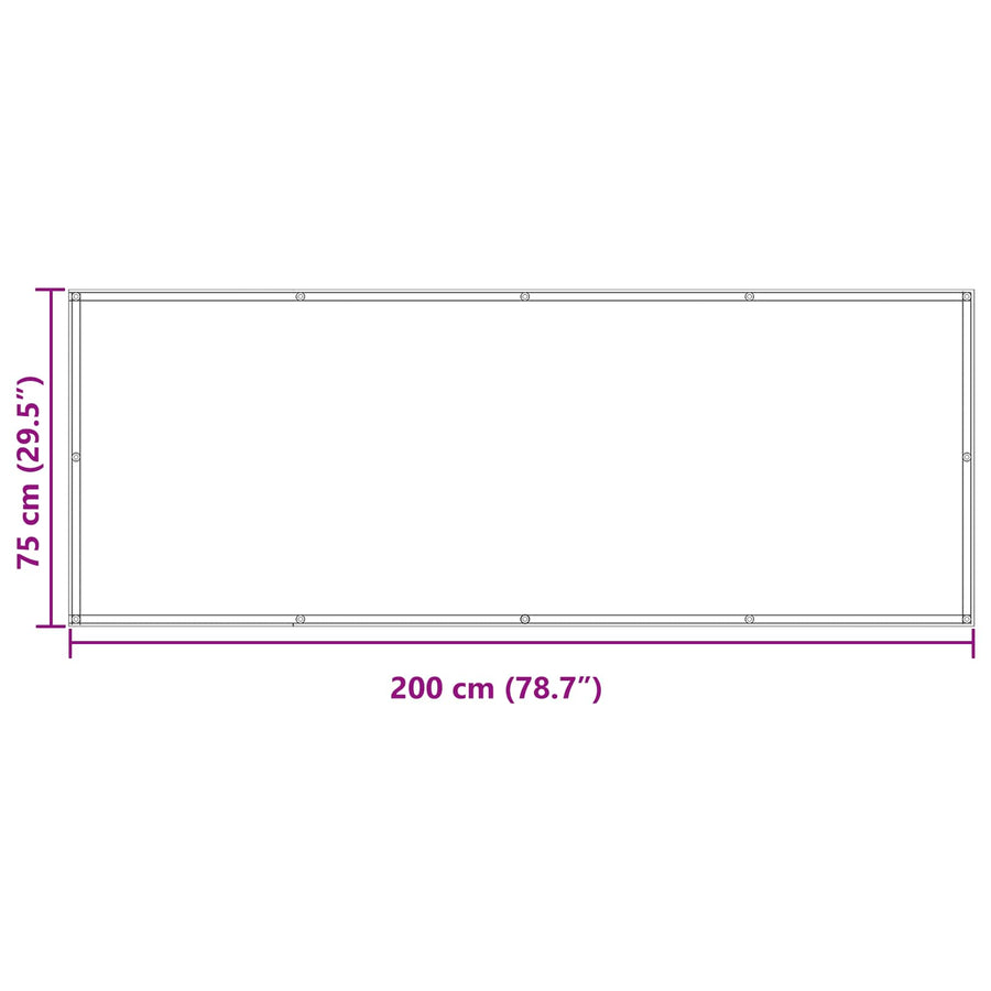 Balkon Scherm Geel en Wit 75 x 200 cm PU gecoat oxford alu