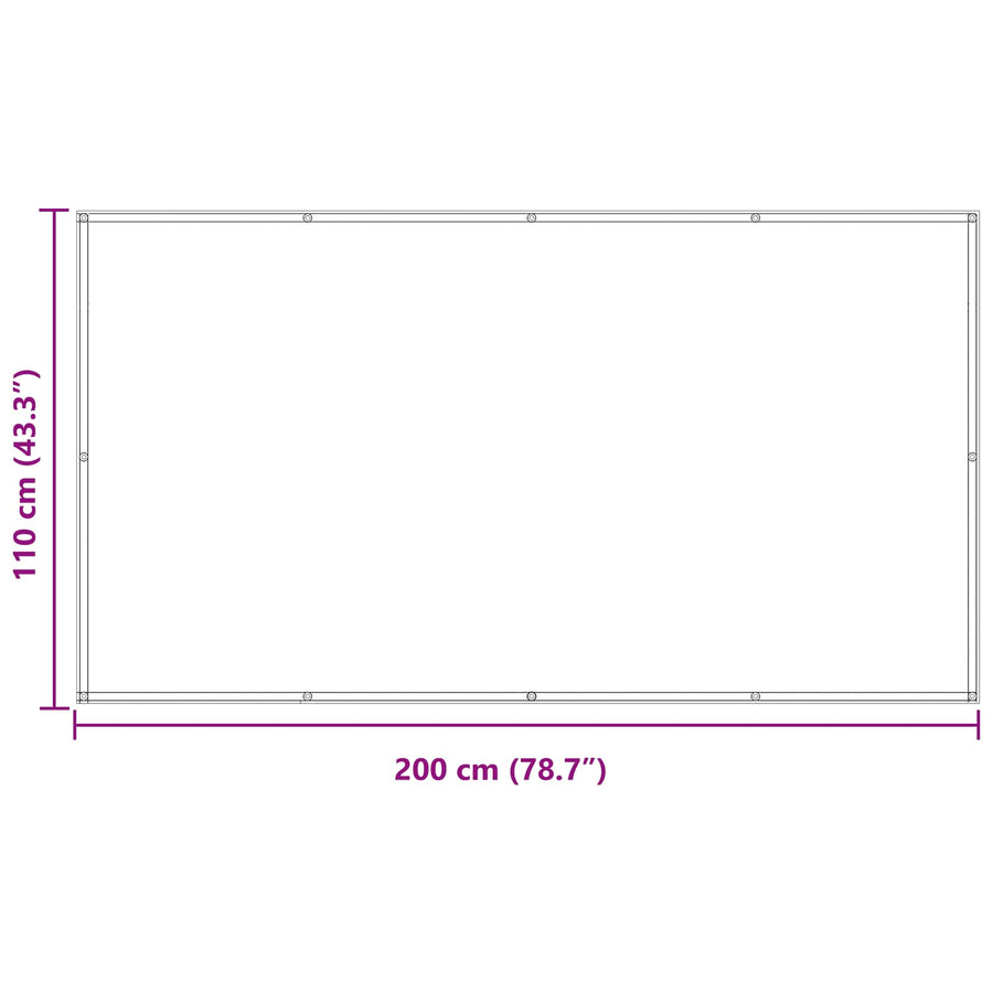 Balkon Scherm Geel en Wit 110 x 200 cm Oxford Stof