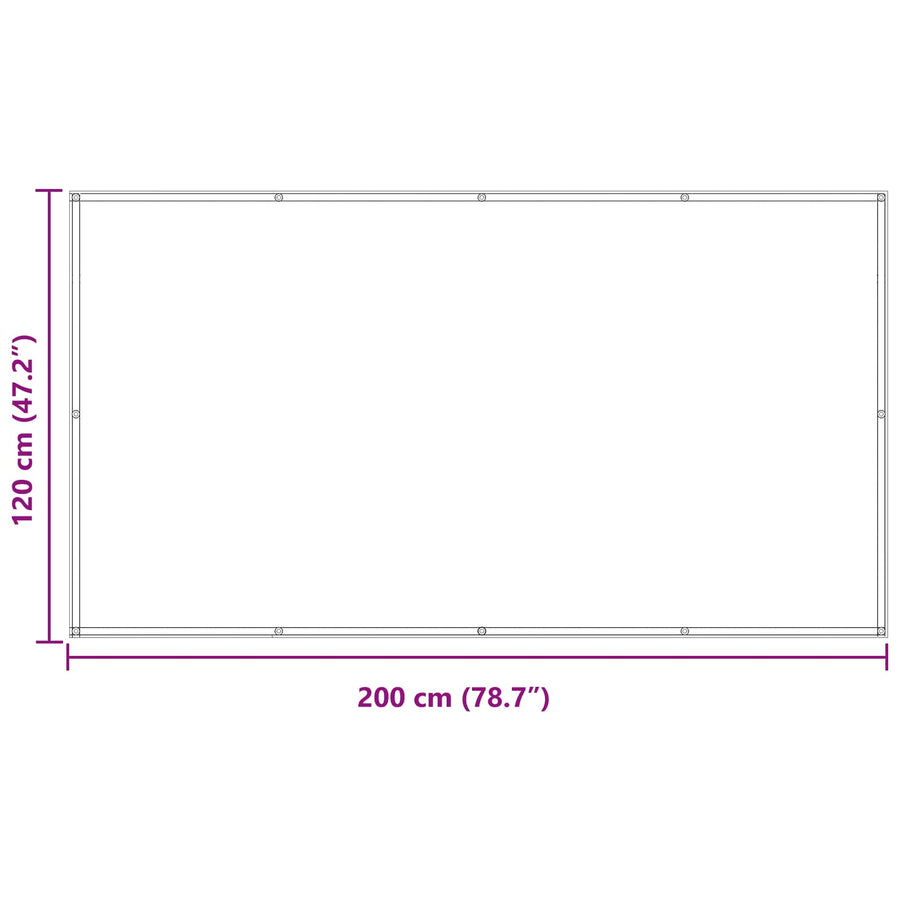 Balkon Scherm Geel en Wit 120 x 200 cm PU gecoat oxford alu