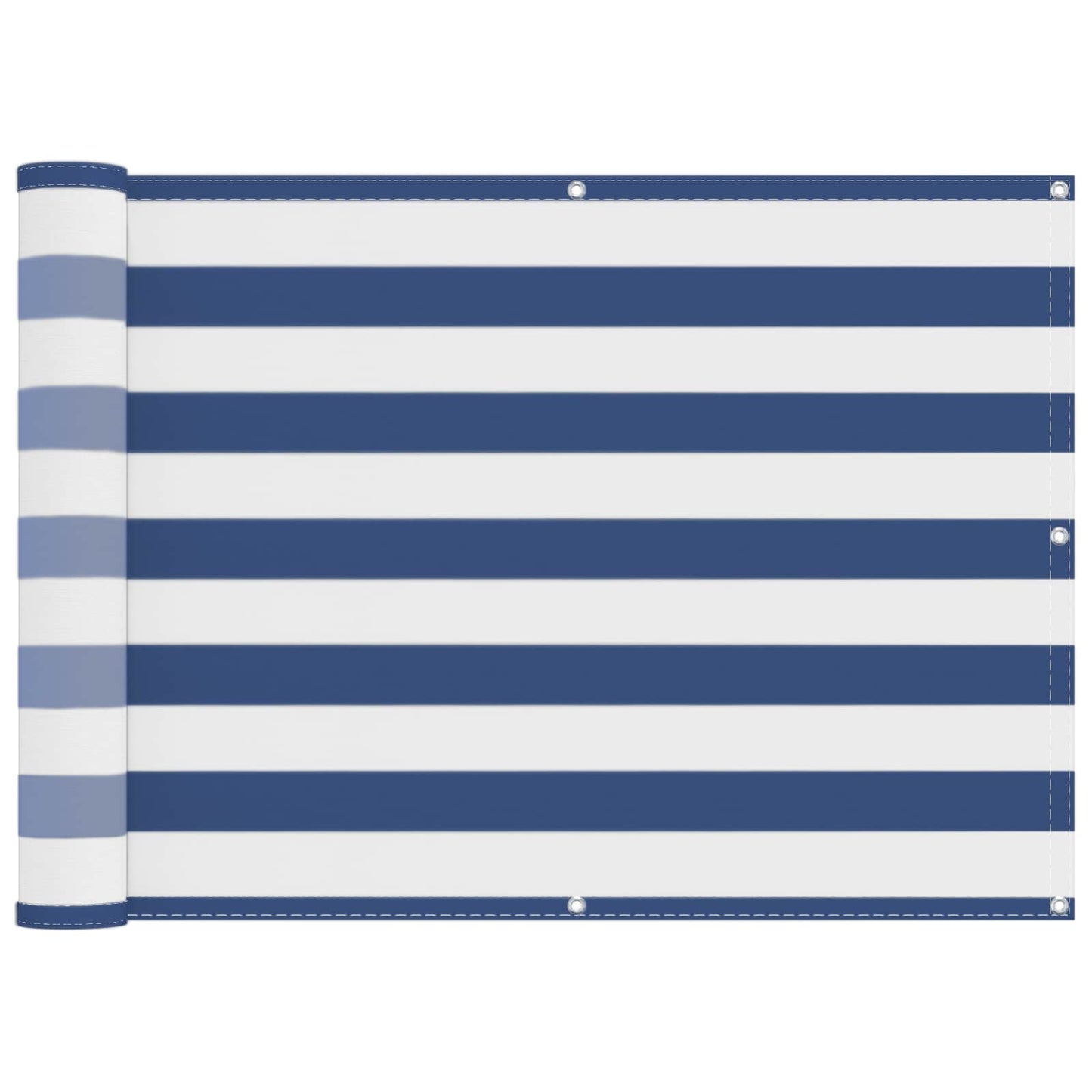 Balkon Scherm Blauw en Wit 75 x 200 cm PU gecoat oxford alu