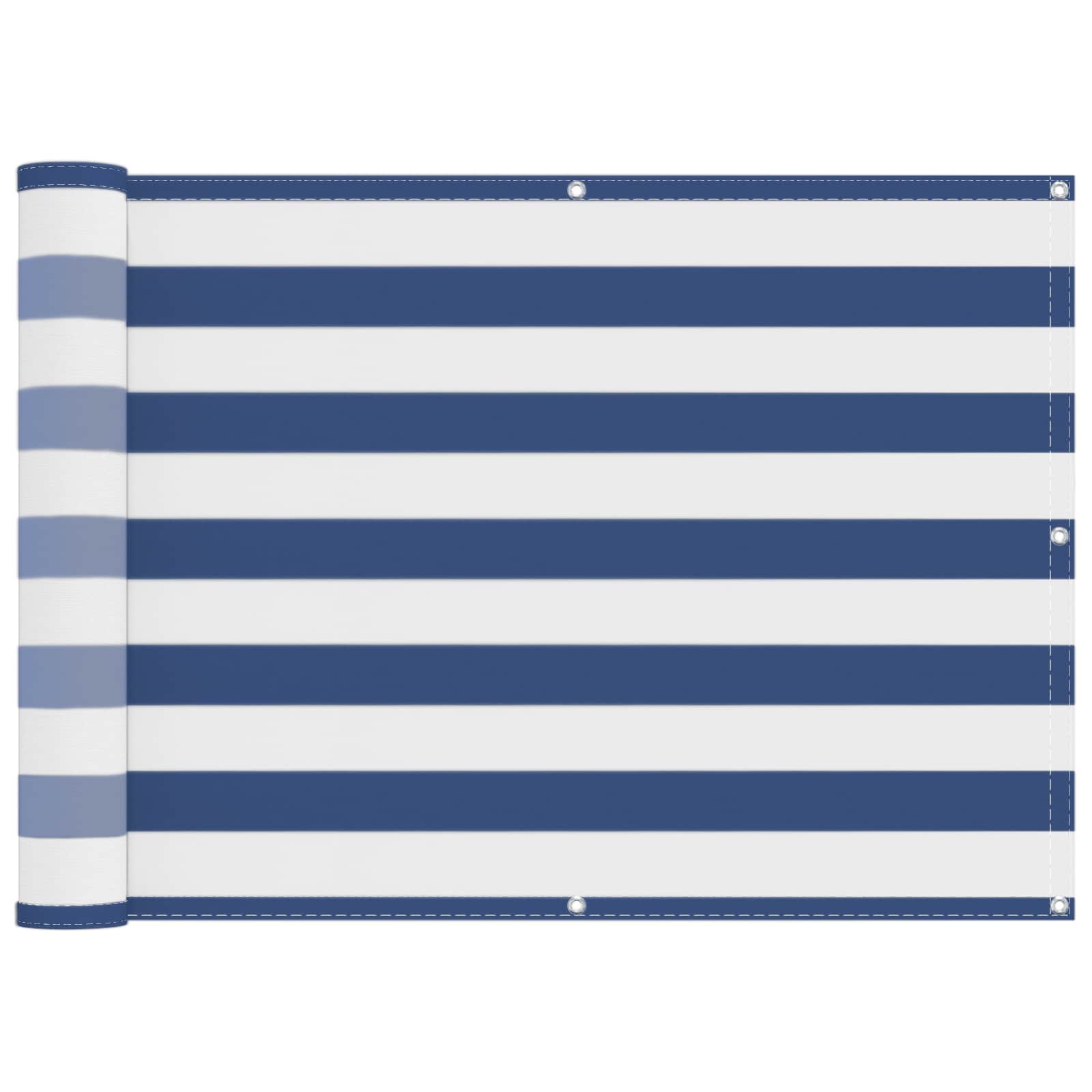 Balkon Scherm Blauw en Wit 75 x 200 cm PU gecoat oxford alu
