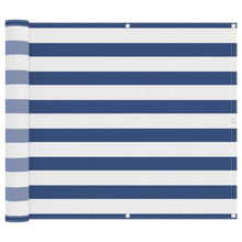 Balkon Scherm Blauw en Wit 90 x 200 cm PU gecoat oxford alu