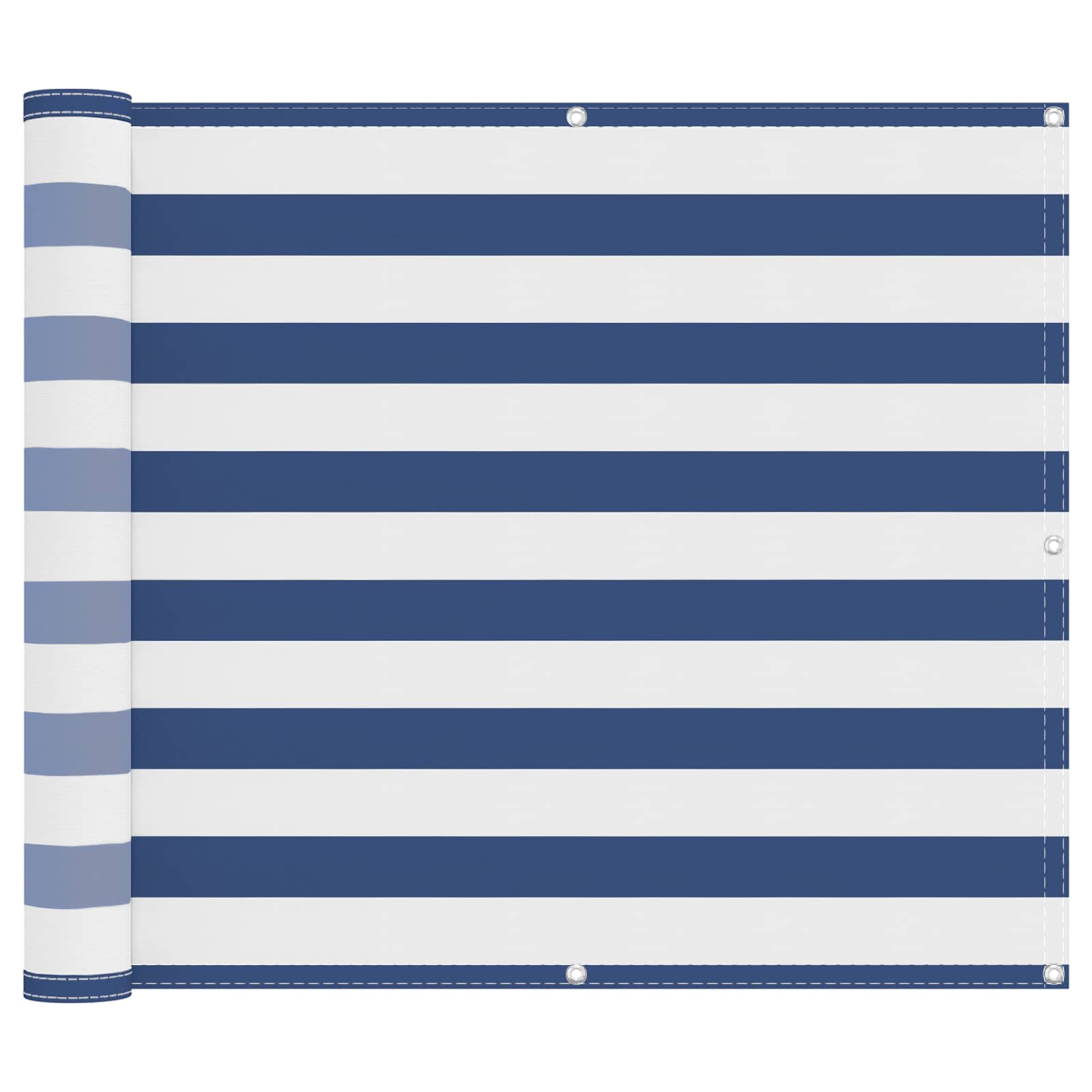Balkon Scherm Blauw en Wit 100 x 600 cm Oxford Stof
