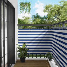 Balkon Scherm Blauw en Wit 110 x 200 cm Oxford Stof
